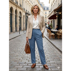 Women's Company Collection Petite Powder Blue Trousers LP